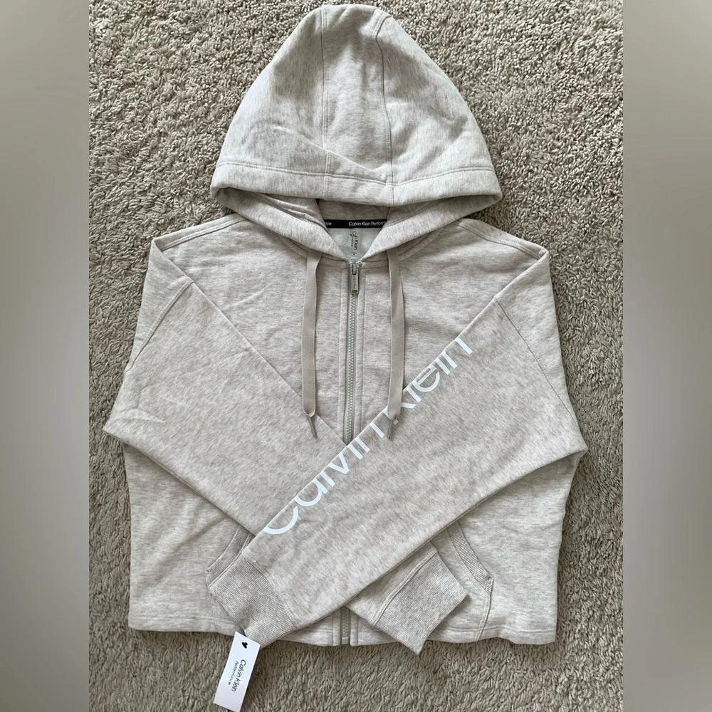 NWT Calvin Klein performance women’s jacket fleece hoodie size M - Picture 1 of 6